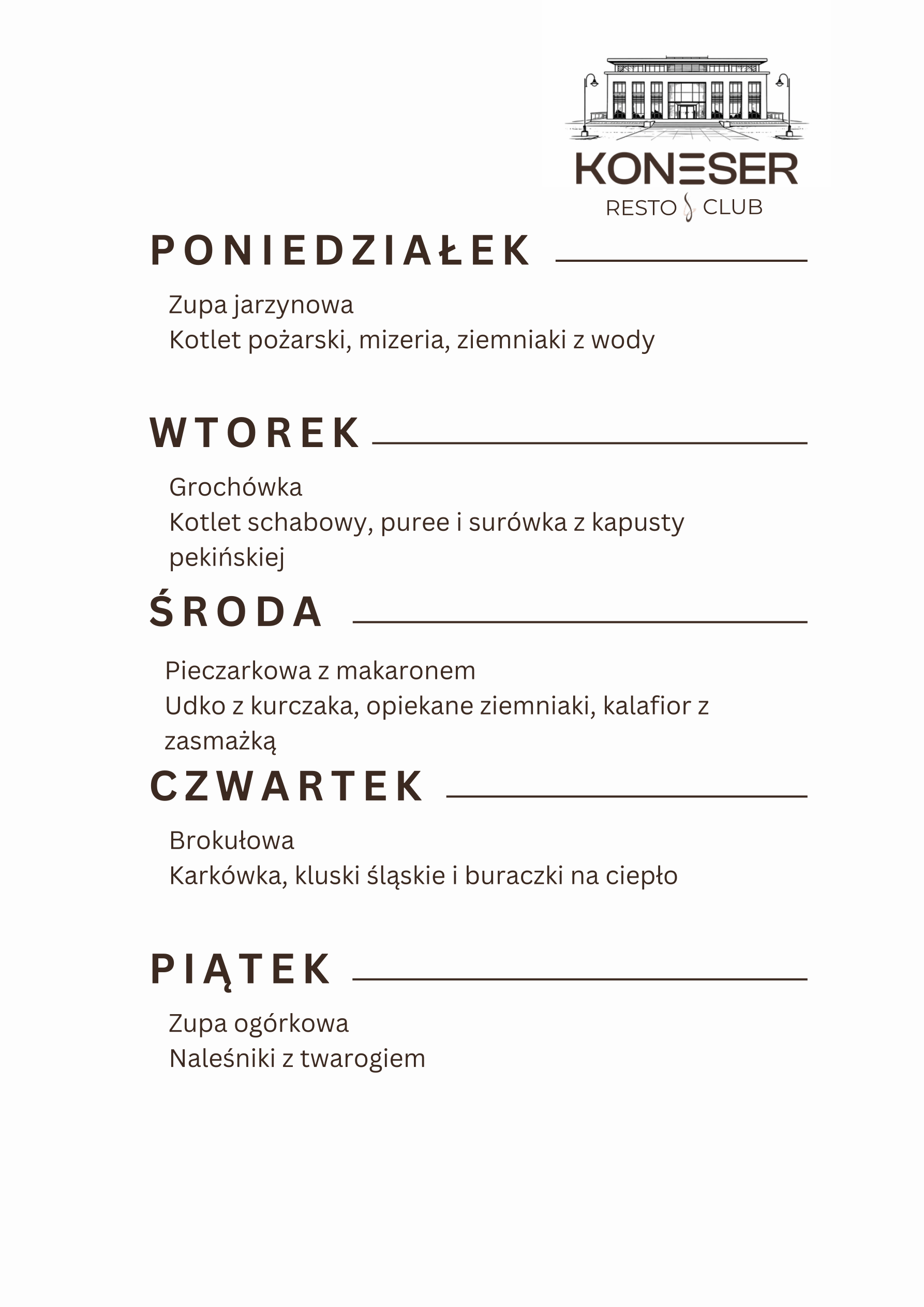 Menu lunchowe tydzień 2
